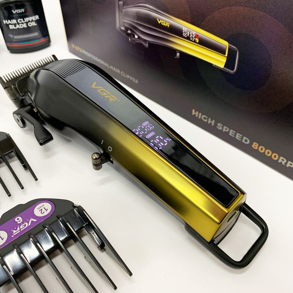 Електробритва для стрижки голови VGR V-273, Перукарські машинки професійні, Стильна машинка для стрижки DV-60 Київ - фото 9