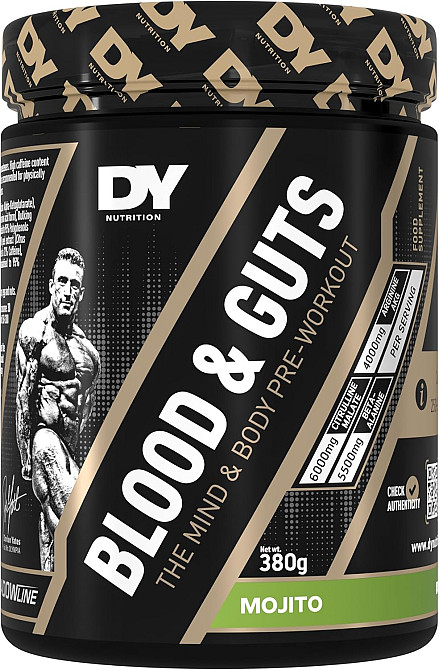 Предтренировочный комплекс DORIAN YATES NUTRITION BLOOD & GUTS 380 G (MOJITO) Луцк - изображение 1