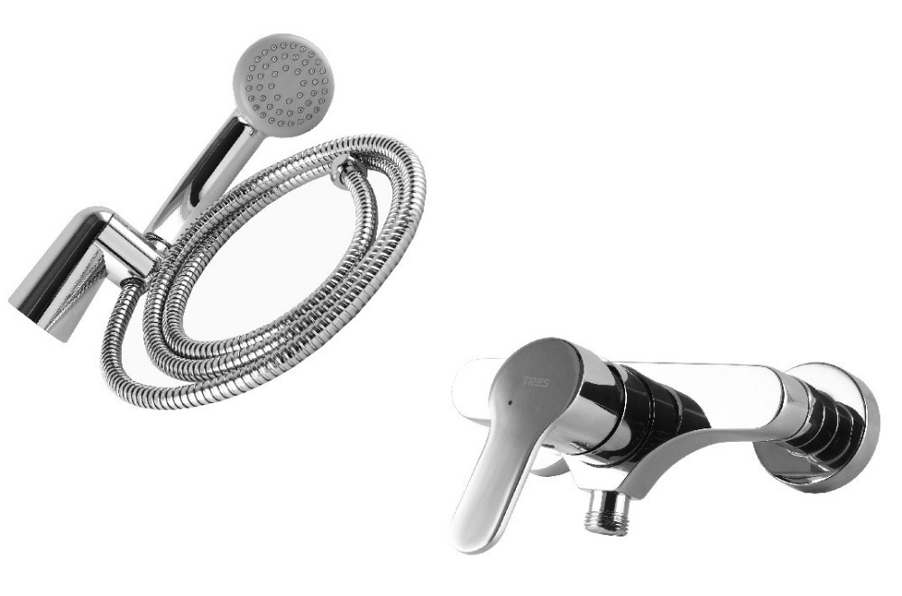 Змішувач для душа TRES BM-TRES 139167.01 з душовим комплектом ,шланг SATIN Киев - изображение 1