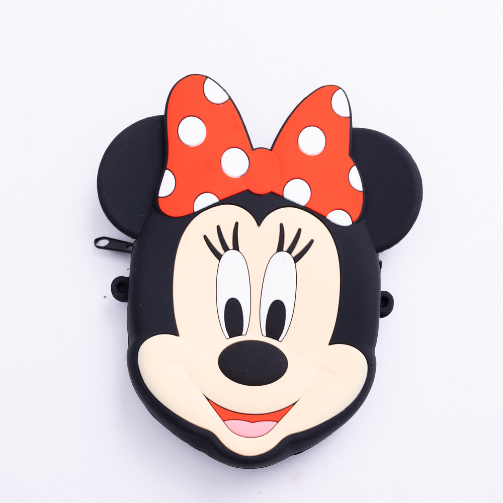 Дитяча силіконова сумка Мінні Маус 15×13×3 (см) через плече Чорна HP-55-9B Київ - фото 2