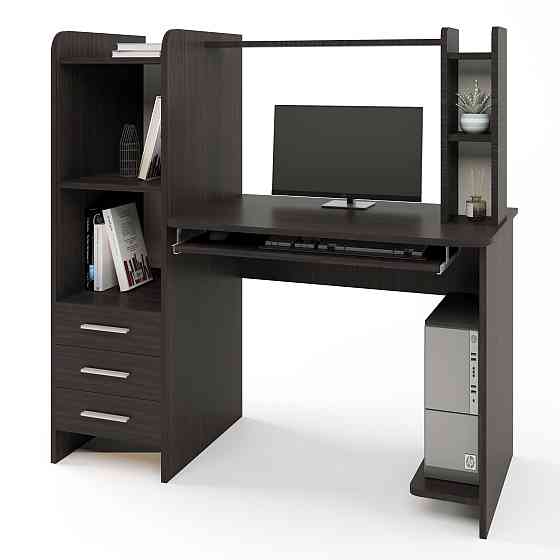 Стіл комп'ютерний з надставкою Еверест Ліра Венге темний (DTM-2172) Львів