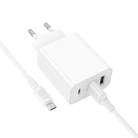 Мережевий зарядний пристрій з кабелем BOROFONE BA105A Stellar three-port charger set (Micro) (EU) White Одеса