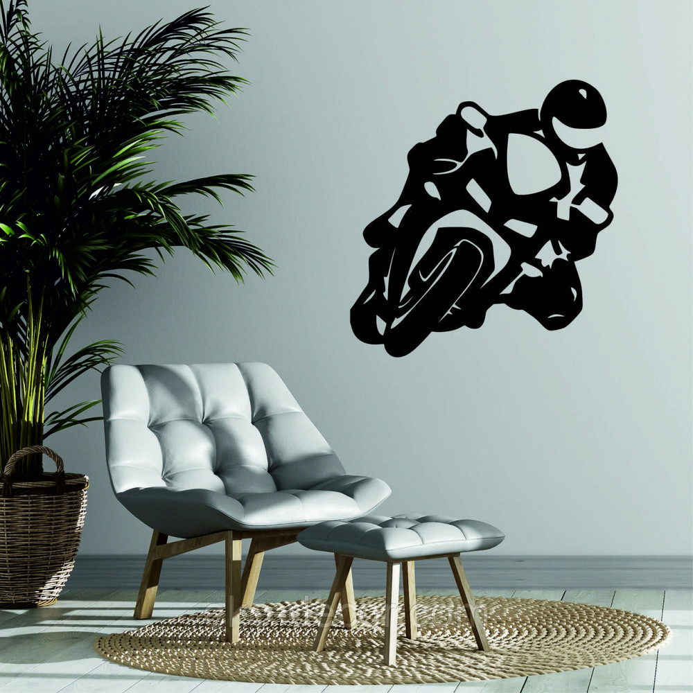 Декоративное настенное Панно «Мотоцыкл» Декор на стену 70*67 см, Черный Киев - изображение 1