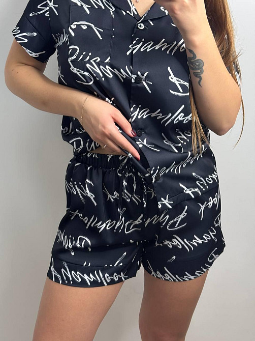 Пижама женская из сатина с шортами и рубашкой Pijamlook M-L Харьков - изображение 3