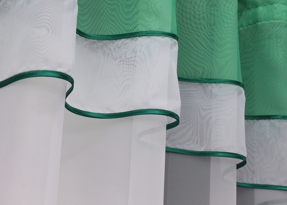 Кухонная гардина VR-Textil № 036к арка белый с бирюзовым 270х170 см (52-0924) Киев - изображение 4