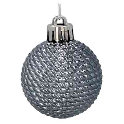 Елочная игрушка Chomik пластикові кульки компл. 31шт, 3см, сіро-сині (5900779877160_1) Винница