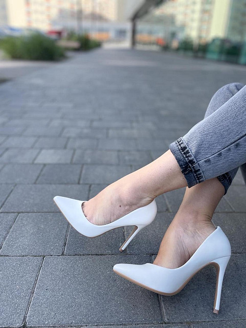 Kamengsi Туфлі жіночі Kamengsi білі еко-шкіра каблук 11 см 36-39 (E233-1) Коломия - фото 7