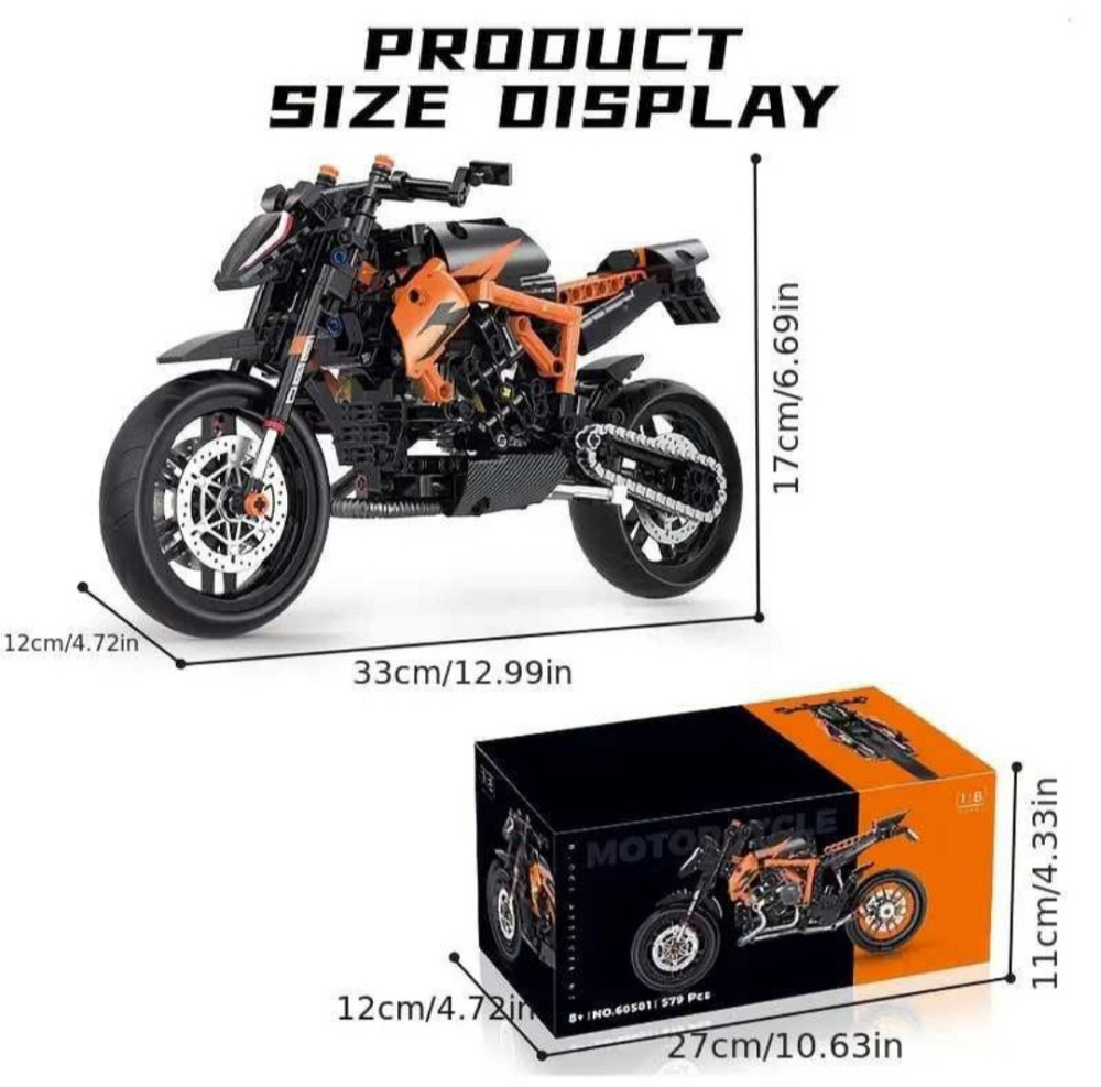 Конструктор мотоцикл Harley Davidson 586 деталей | Сумісний з LEGO | Байк для дорослих та дітей Київ - фото 5