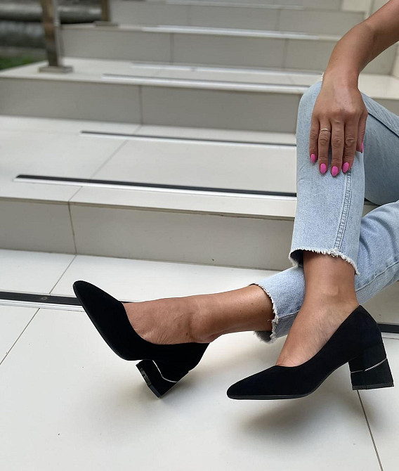 Meideli Туфлі жіночі MEIDELI чорні еко-замша каблук 6см (L377-1) Коломия - фото 8