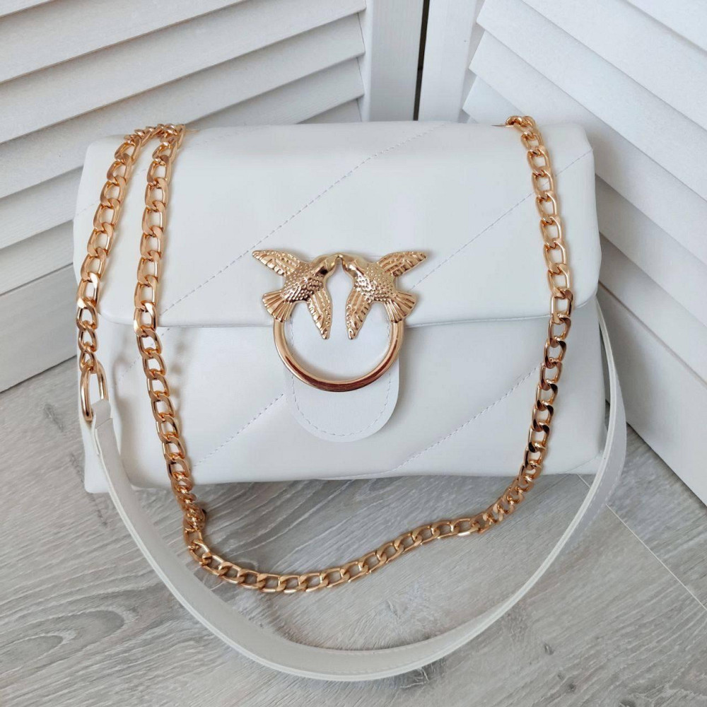 Брендова жіноча сумка. Жіноча біла сумка маленька через плече. 873 Київ - фото 7