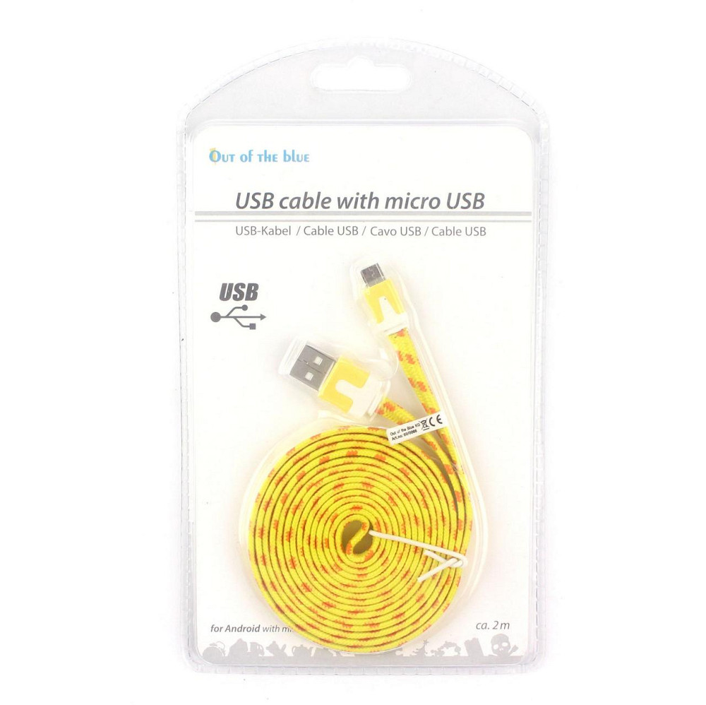 Кабель для Android пристроїв із micro USB, жовтий Рівне - фото 1