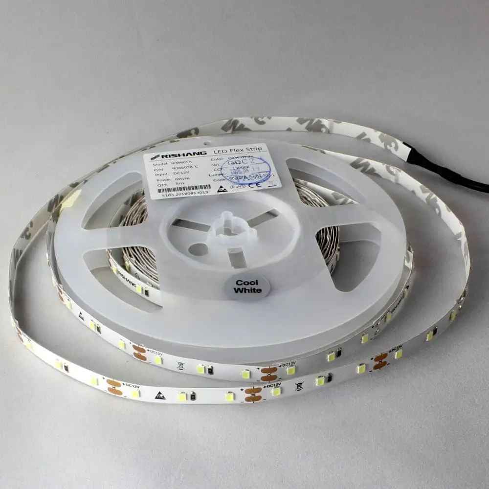 RISHANG LED стрічка R0860TA-C, 6000K, 6W, 2835, 60 шт, IP33, 12V, 420LM Коломия - фото 1