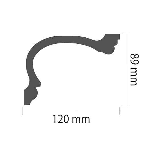 Карниз полиуретановый гладкий Gaudi Décor C 966 Днепр