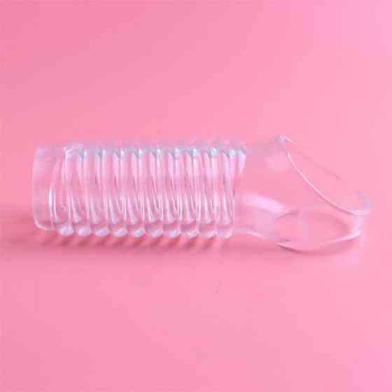 Рельєфна насадка на пеніс з відкритою голівкою - Прозорий - 11.5*4см Вінниця