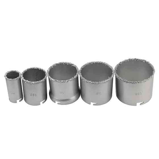 Коронки кільцеві з вольфрамовим напиленням Ø33, 53, 67, 73, 83 мм + основа зі свердлом (кейс) SIGMA (1512081) Київ