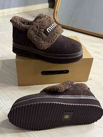 Ботинки женские Hengji 88-6 на меху с липучкой замшевые коричневые, 36, 23 см Киев