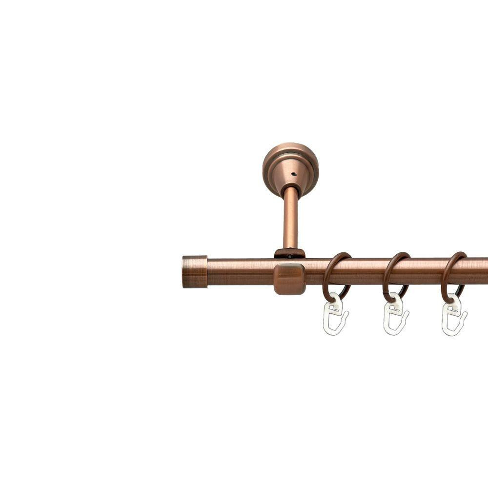 Карниз Orvit Заглушка металевий однорядний відкритий гладка труба кільце металеве Мідь 16 мм 240 см Львов - изображение 1