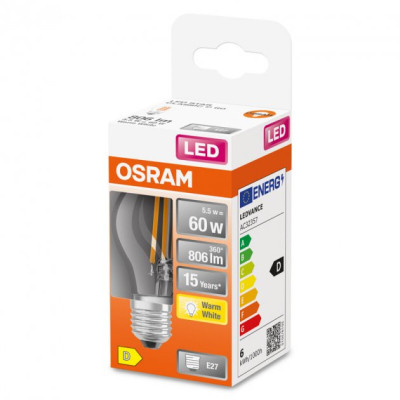 Лампочка Osram LED CL P60 5,5W/827 230V FIL E27 (4058075434882) Вінниця - фото 4