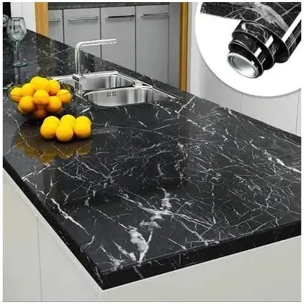 Декоративная пленка самоклеящаяся 3×0.6 м Черный мрамор – обновление мебели и интерьера Одесса - изображение 1