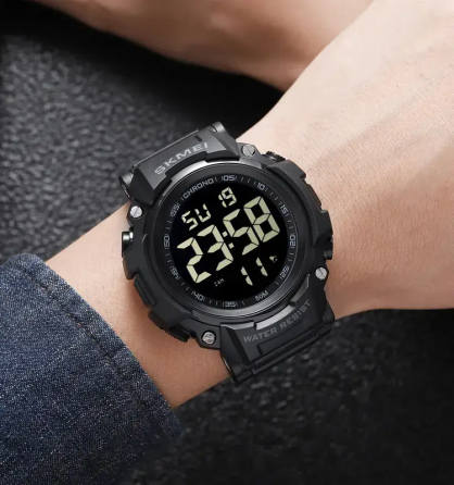 Чоловічий спортивний годинник Skmei 1886 (Чорний з чорним) Київ