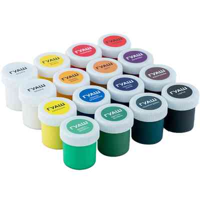 Гуашеві фарби Kite Classic 16 кольорів х 20 мл (K-096) Вінниця