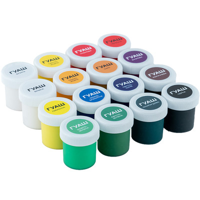 Гуашевые краски Kite Classic 16 цветов х 20 мл (K-096) Винница - изображение 4