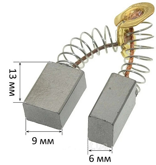Щітки 6х9х13 пружина п'ятак Полтава - фото 1