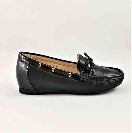 .Жіночі Мокасини Чорні Сліпони Шкіряні (розміри: 36) - 631 Дніпро