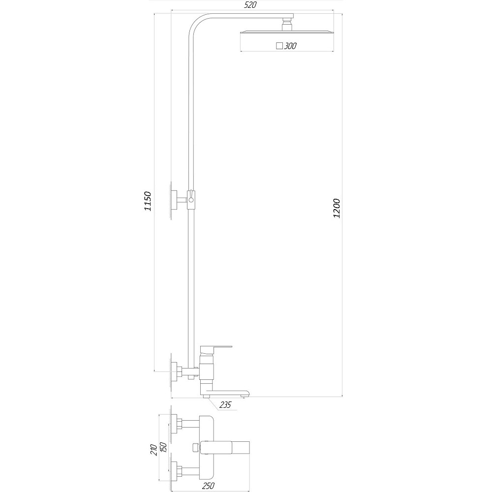 Душова система Globus Lux MILANO GLM-0007 Тернопіль - фото 5