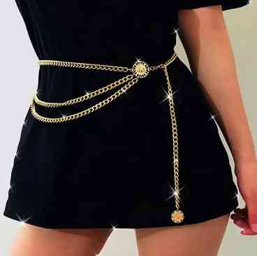 Пояс женский металлический золотистый Киев