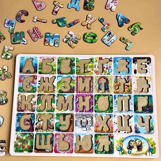 Деревянный пазл вкладыш 