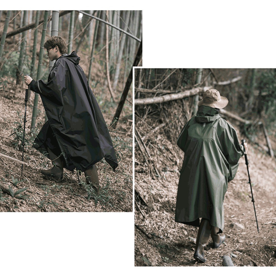 Плащ-дощовик Naturehike NH21FS036, p-p L, чорний Киев - изображение 3