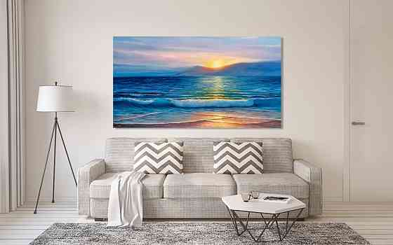 Картина холст в гостиную / спальню   Морські хвилі   MLP_356 80x120 см Киев