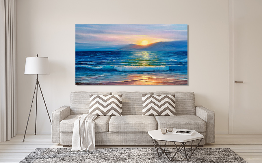 Картина холст в гостиную / спальню   Морські хвилі   MLP_356 80x120 см Киев - изображение 2