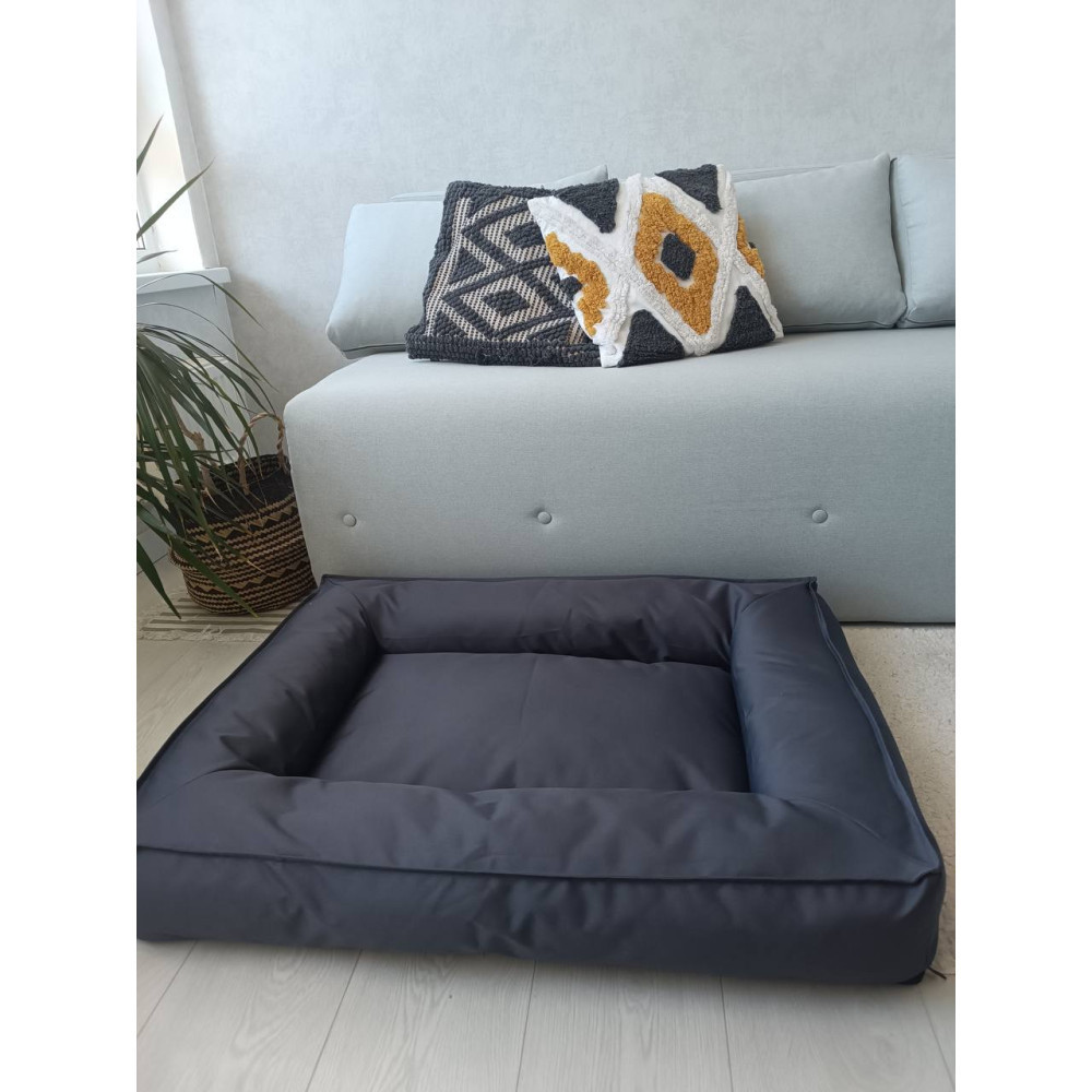 Водонепроницаемый лежак лежанка спальное место для животных со съемным чехлом графит M (75см) Киев - изображение 5