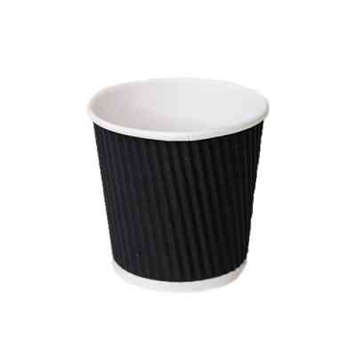 Стакани одноразові Romus Ripple гофровані Чорні 110 мл 30 шт. (1055874) Вінниця