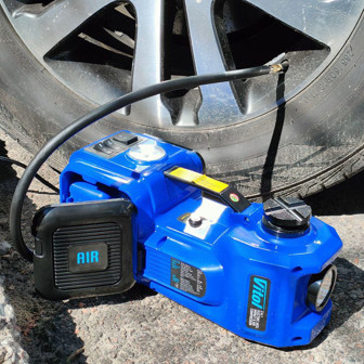 Домкрат гідравлічний електричний 2 т, 135-360 мм (кейс) + компресор 10атм/35л/0,6м шланг/прикурювач Мукачево - фото 8