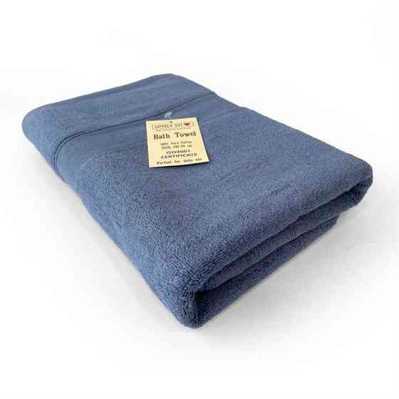 Рушник Махровий Банний (Бавовна) Lovely Svi в подарунковому пакеті розмір: 70 x 140 см Синій (271022) Київ