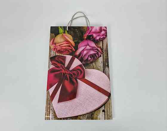 Великий паперовий пакет вертикальний 25/37/8 (артBV-037) (12 шт.) Харків