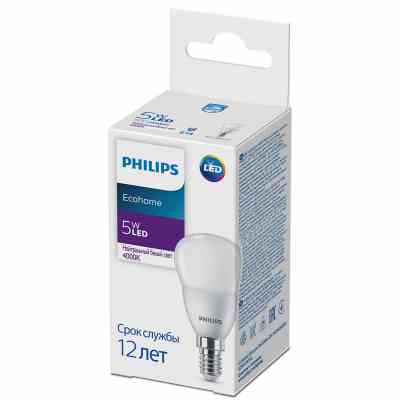 Лампочка Philips EcohomeLEDLustre 5W 500lm E14 840P45NDFR (929002970037) Вінниця
