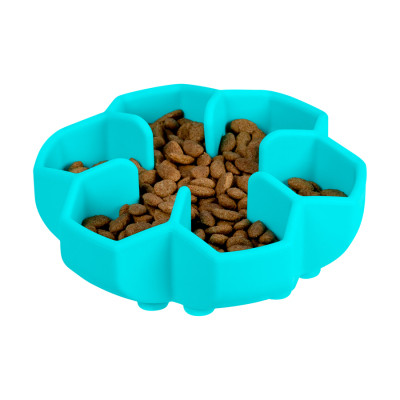 Универсальная посуда для животных WAUDOG Silicone миска для медленного питания 750 мл голубая (23542) Винница - изображение 5