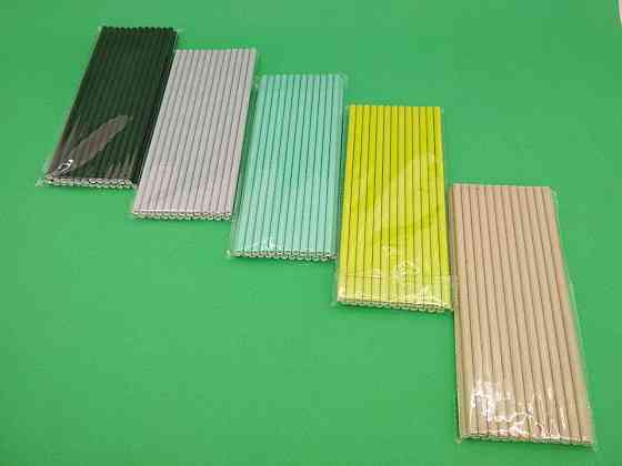 Соломка паперова трубочка 25шт однотонна асорті (1 пач.) Харків