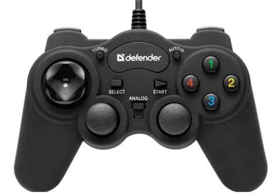 Геймпад провідний Defender Game Racer Turbo GT USB-PS 12 кнопок (Чорний) Вінниця