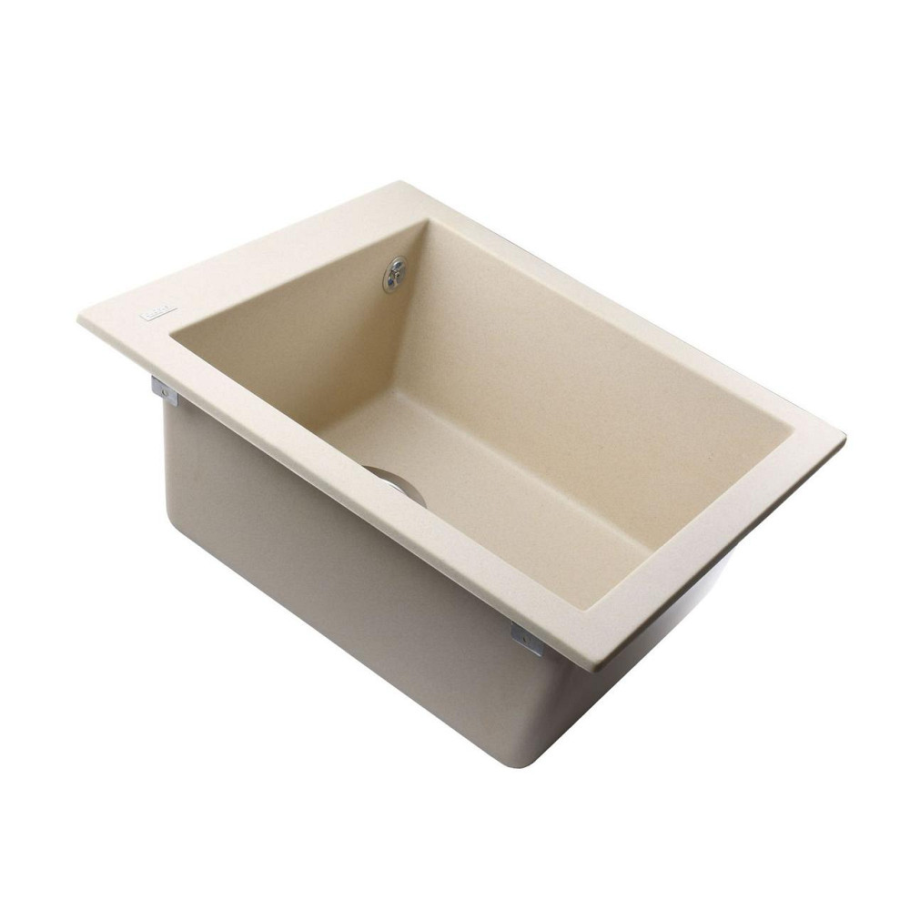 Гранітна мийка Globus Lux LAMA слонова кiстка 410х500мм (000008702) Київ - фото 3