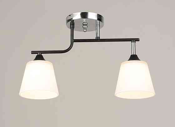 Люстра стельова на 2 плафони VALESO K2311/2, чорний/хром Коломия