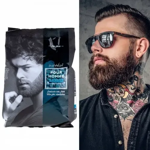 Воск горячий в гранулах , пленочный для лица ITAL WAX Pour Homme Barber 500 гр. Киев