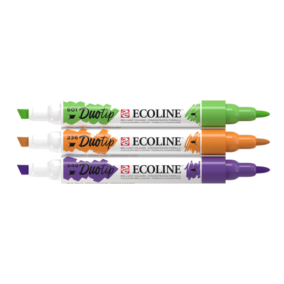 Набор маркеров акварельных двусторонних ECOLINE DUO TIP Secondary 3шт Royal Talens Киев