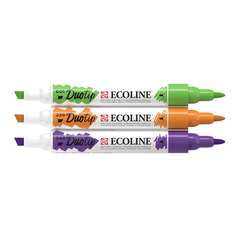 Набір маркерів акварельних двосторонніх ECOLINE DUO TIP Secondary 3шт Royal Talens Київ - фото 2