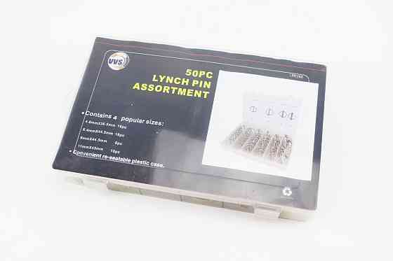 Набір шплінтів з кільцем (L-36,5; d-4,8, L-44,5; d-6,4, L-44,5; d-8, L-45; d-11) 4 види, 50шт Київ