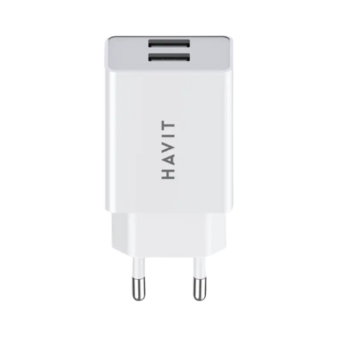 Зарядний пристрій мережевий 2USB 3,0A білий Havit HV-UC003B Житомир - фото 2